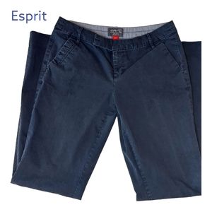 Retro Esprit Navy Blue Low Waist Boot Cut Chinos